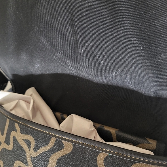 Tous Brown Pebbled Leather Crossbody Bag - Messenger Medium 11 X9.5 X3 See Pics - Picture 10 of 15